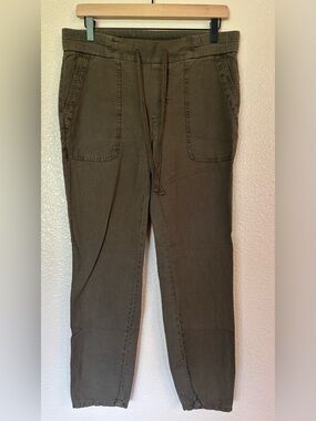 JAMES PERSE Linen Blend
Twill Pants Drawstring Casual